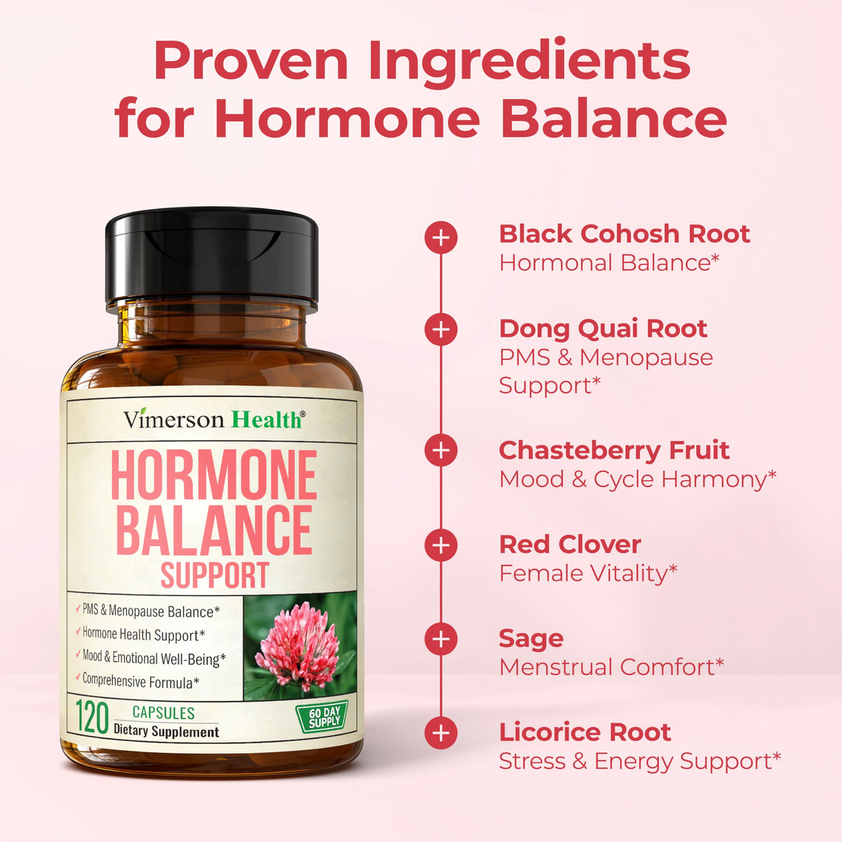 Hormone Balance for Women - PMS, Menopause, Mood & Cycle Support, 60 Ct