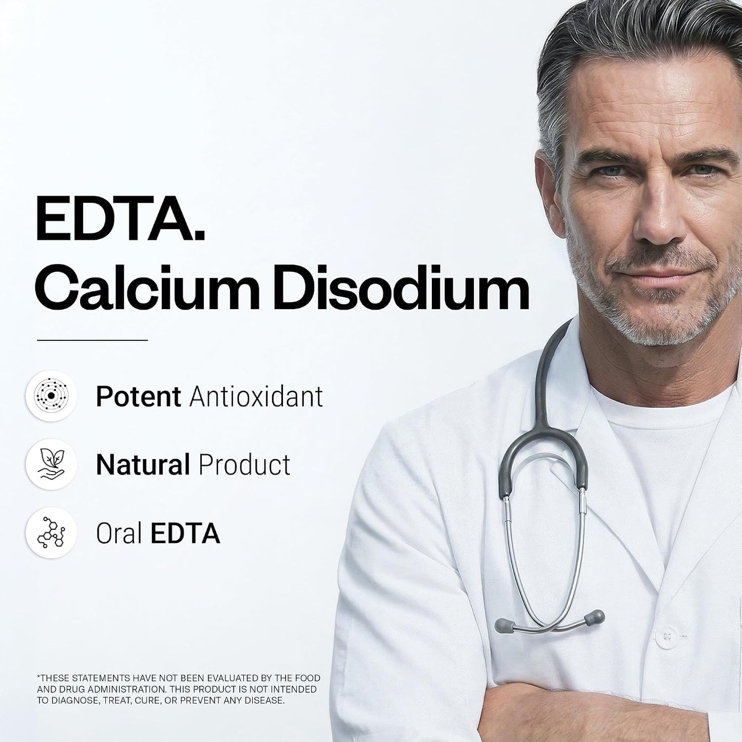 Supersmart - EDTA 1000mg per Day - Calcium Disodium EDTA Supplement | Non-GMO & Gluten Free - 180 Vegetarian Capsules