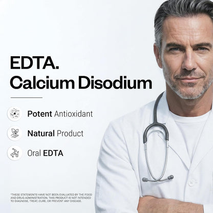 Supersmart - EDTA 1000mg per Day - Calcium Disodium EDTA Supplement | Non-GMO & Gluten Free - 180 Vegetarian Capsules