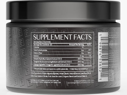 Formulation Factory Self Obsessed 10-in-1 Natural Testosterone Booster for Men, Testosterone Supplement for Men with Shilajit, Tongkat Ali, Fadogia Agrestis, 120 Capsules, 2 Month Supply
