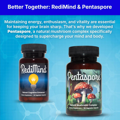 Natural Cognitive Support and Brain Supplement, Vegan, Gluten-Free | Sharpens Memory, Focus, Concentration, and Recall While Promoting Mental Clarity and Cognitive Function, 30-Day Supply