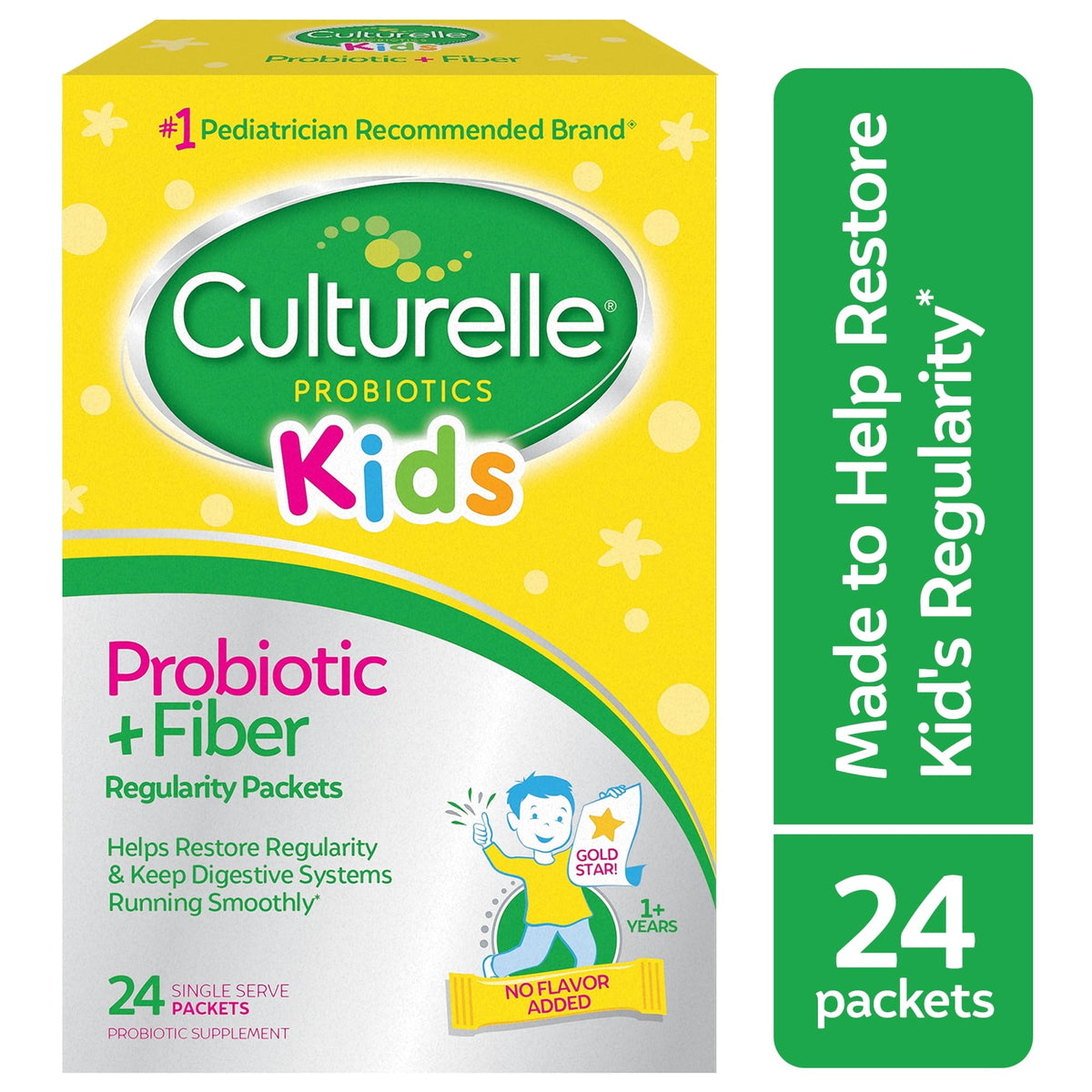 Culturelle Kids Probiotic + Fiber Packets (Ages 3+) - 24 Count - Digestive Health & Immune