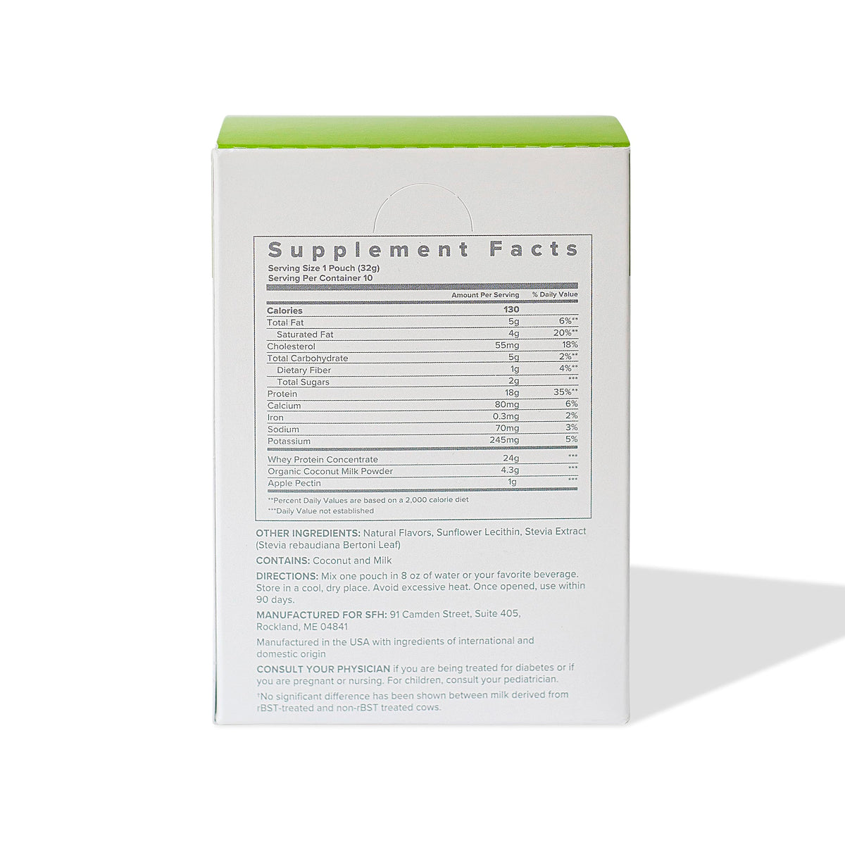 SFH Fuel Whey Protein Powder Great Tasting Grass Fed Whey | MCTs & Fiber for Energy