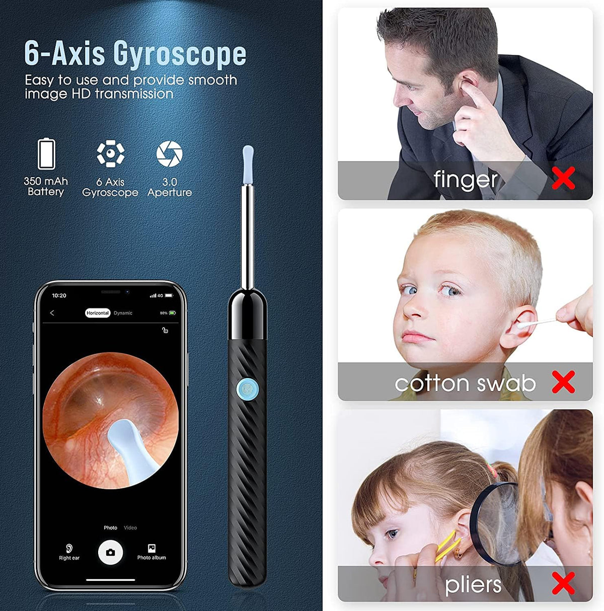 Ear Wax Removal - Earwax Remover Tool with 8 Pcs Ear Set - Ear Cleaner