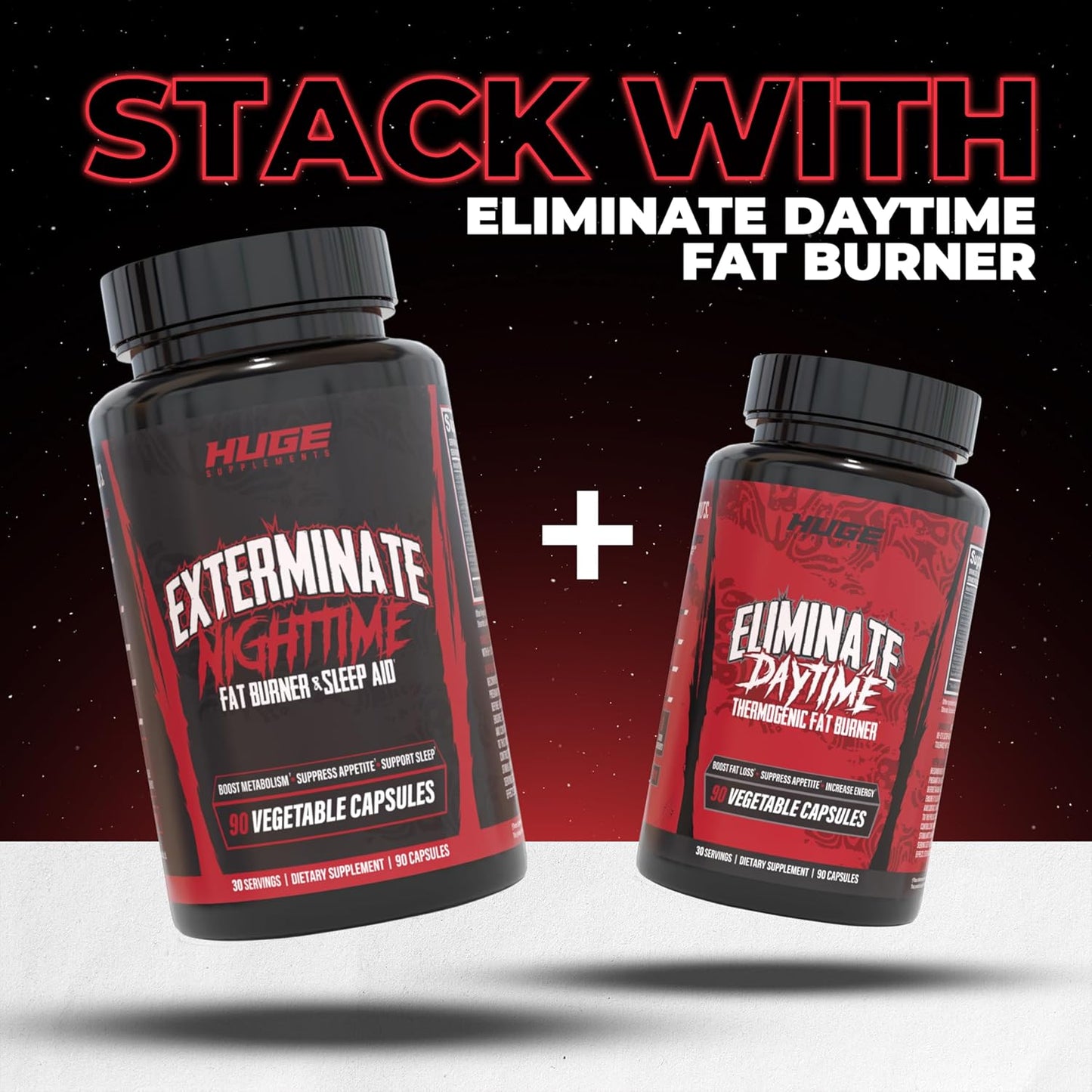Exterminate Night Time Fat Burner & Sleep Support - Boost Metabolism, Reduce Cravings & Burn More Calories - 10 Proven Ingredients Forskolin, 5-HTP, Saffron, Paradoxine & Melatonin (100% Stim Free)