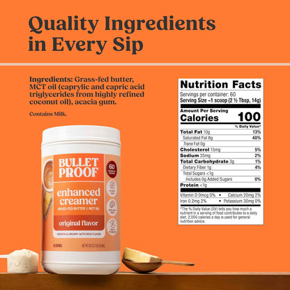 Bulletproof The High Achiever Ground Mushroom Coffee, 10oz (Pack of 3), High Caffeine with Lion's Mane, B Vitamins and Adaptogens for Energy & Focus, Medium-Dark Roast and Bulletproof Original Creamer