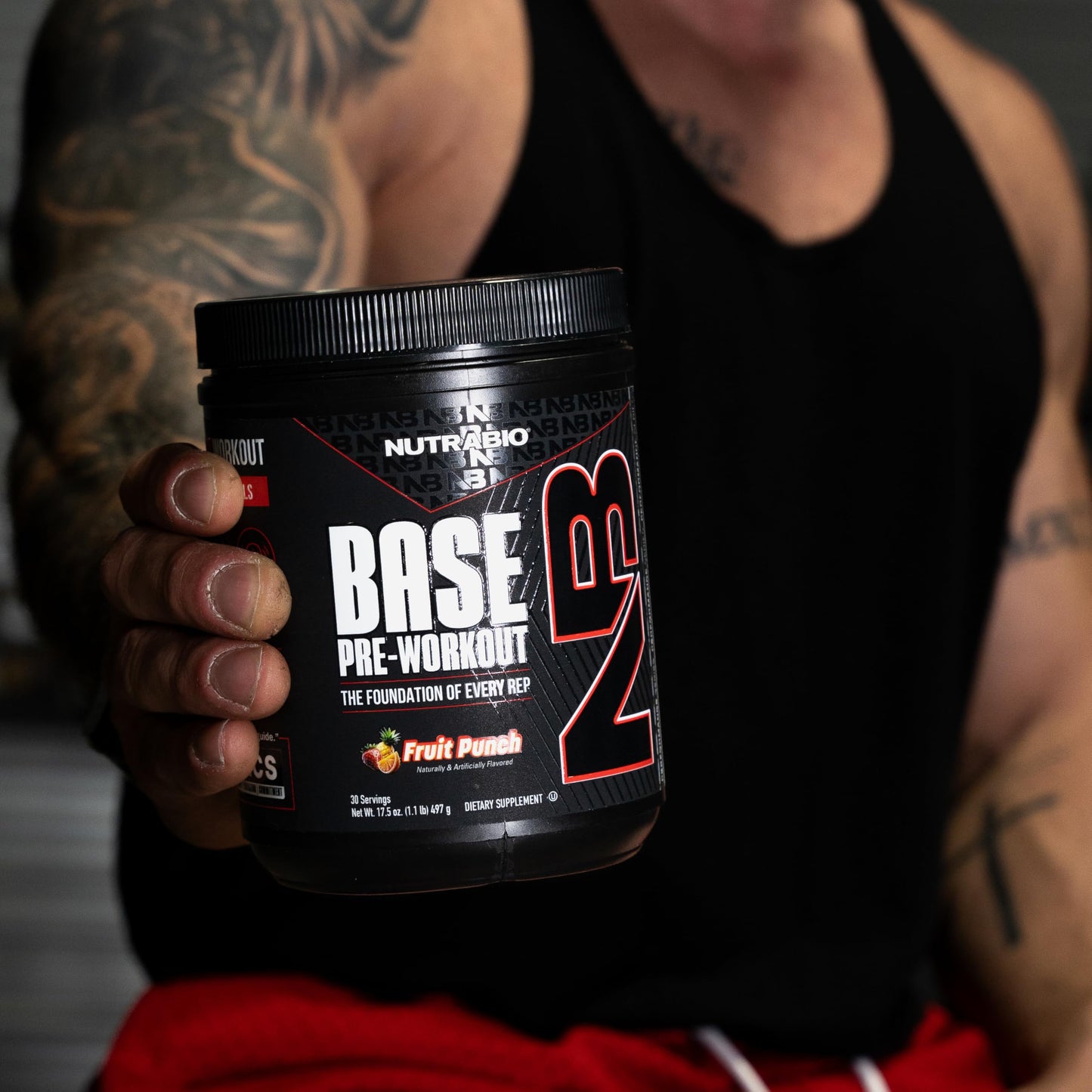 NutraBio Base Pre-Workout Powder 200mg Caffeine, Sustained Energy, Focus, Endurance, Pump, Sugar Free, Clean Preworkout for Men and Women - Beta Alanine, L-Tyrosine, 30 Servings - Lemon Lime
