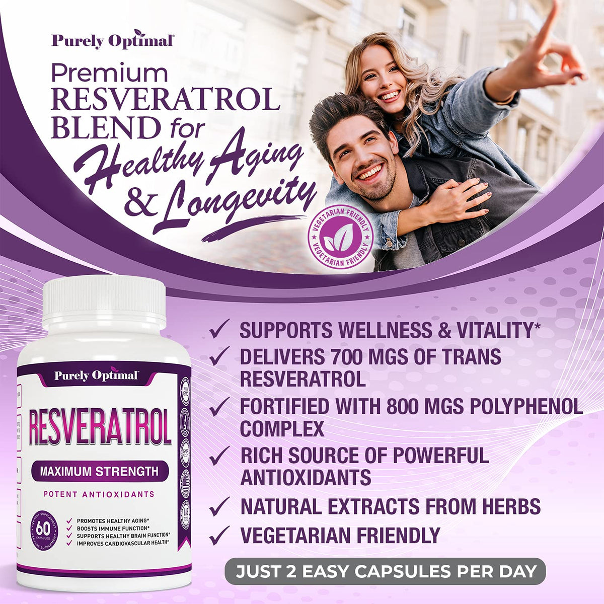 Premium Resveratrol Supplement 1500mg - Max Strength, Trans Resveratrol Capsules