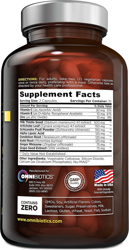 OmniBiotics The Health Essentials Bundle Organic Turmeric Curcumin with Black Pepper Extract + Flora Revive Advanced Probiotics + Liver Reboot for The Necessary Daily Support Your Body Needs