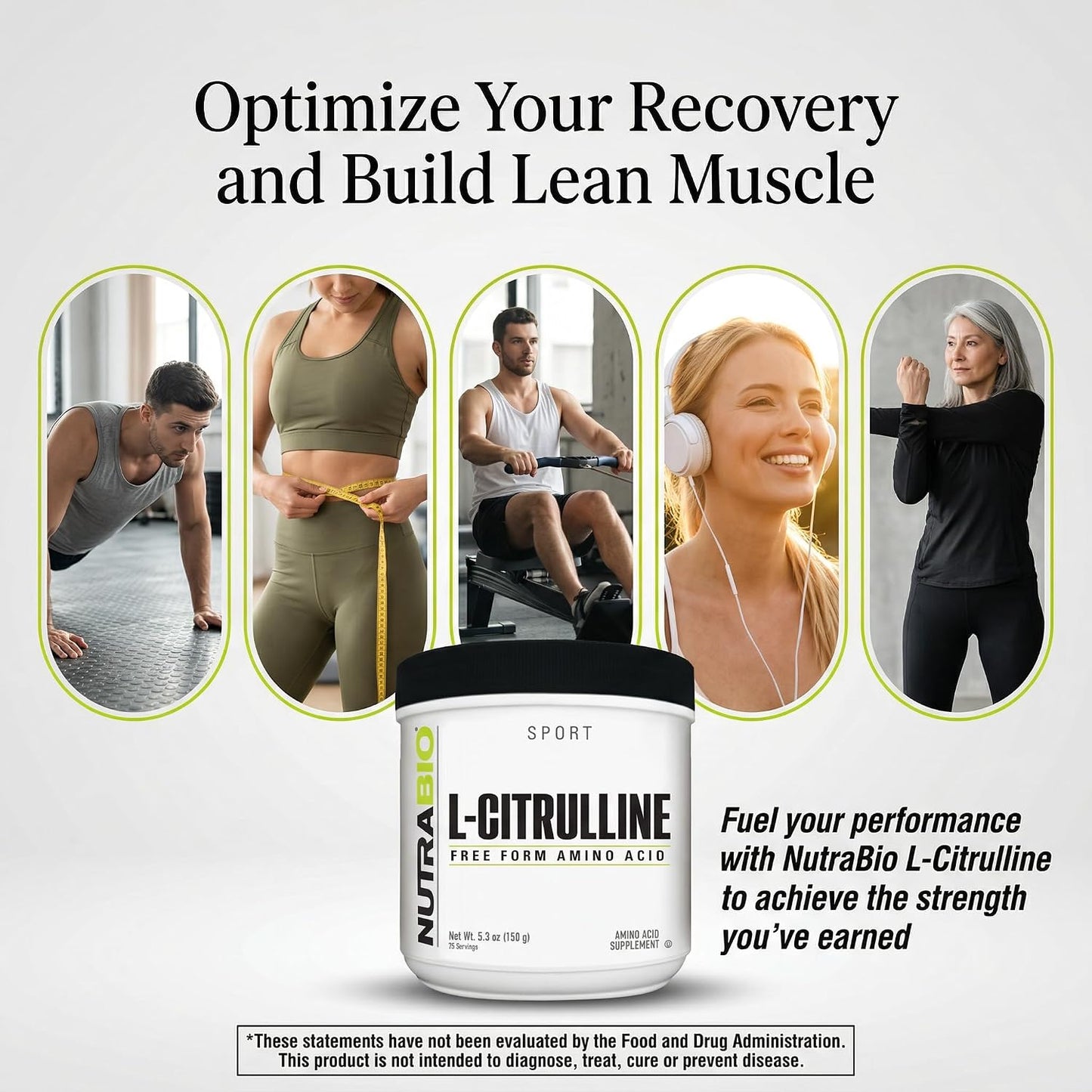 NutraBio L-Citrulline, Free Form Amino Acid, 5.3 oz (150 g)