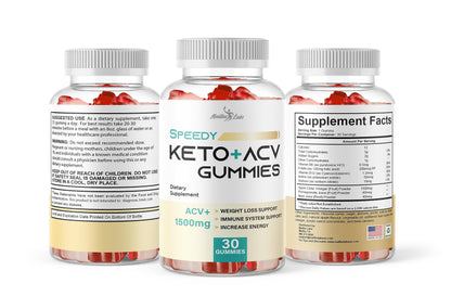 Speedy Keto acv Gummies- 1500mg Once a Day Keto Bites, Time Released Advanced Ketogenic