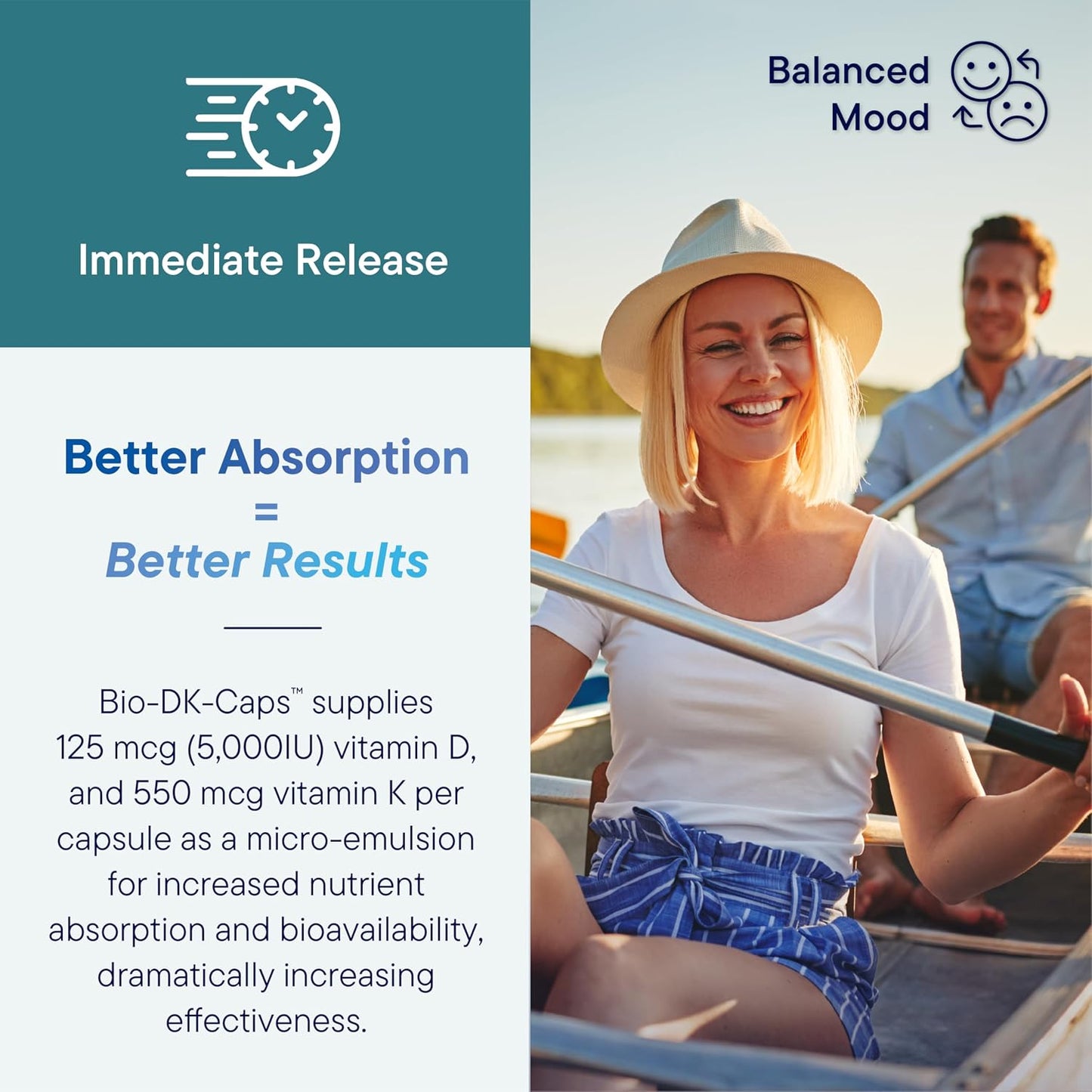 BIOTICS RESEARCH Bio-DK Caps™–Emulsified Vitamin D and K, Vitamin D3 125 mcg & Vitamin K (k1,k2) 550 mcg- MK7– Vitamin D3 K2 K1, Stronger Bones, Musculoskeletal Strength, Healthy Heart & BMI 60 Caps