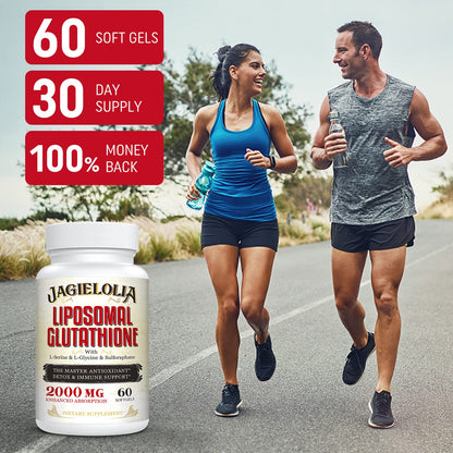 Liposomal Glutathione 2000 mg with L-Serine, L-Glycine & Sulforaphane – Active L-Glutathione Unique Formulation to Enhance Absorption - Master Antioxidant, Detoxifying & Immune | 120 Softgels