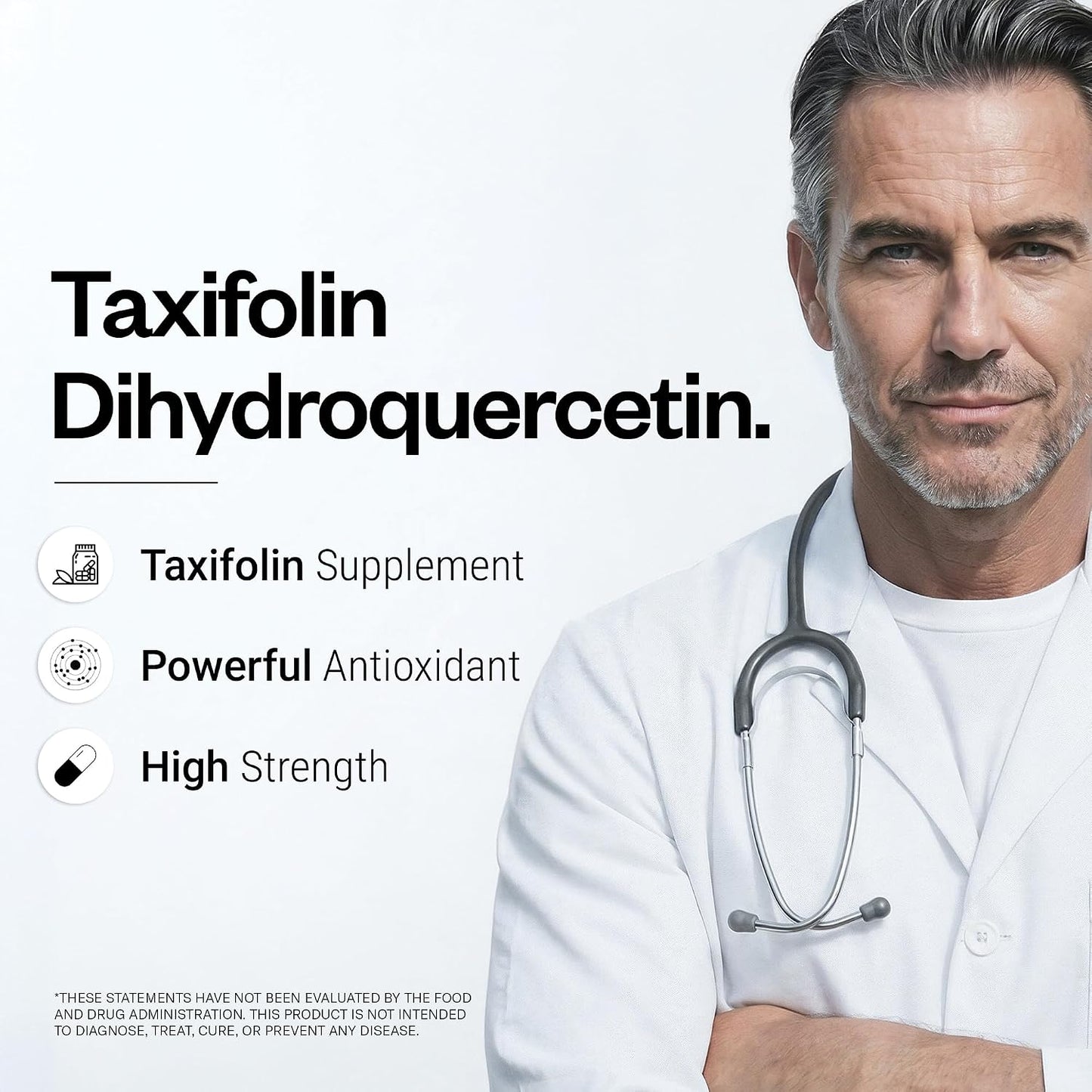 Supersmart - Taxifolin Dihydroquercetin 60mg per Day (90% DHQ Supplement) - Russian Siberian Dahurian Larch Tree Extract - Antioxidant Bioflavonoid | Non-GMO & Gluten Free - 100 Tablets