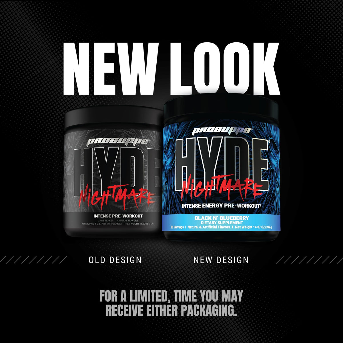 PROSUPPS Hyde Nightmare Pre-Workout Powder Energy Drink - Intense Energy, Mental