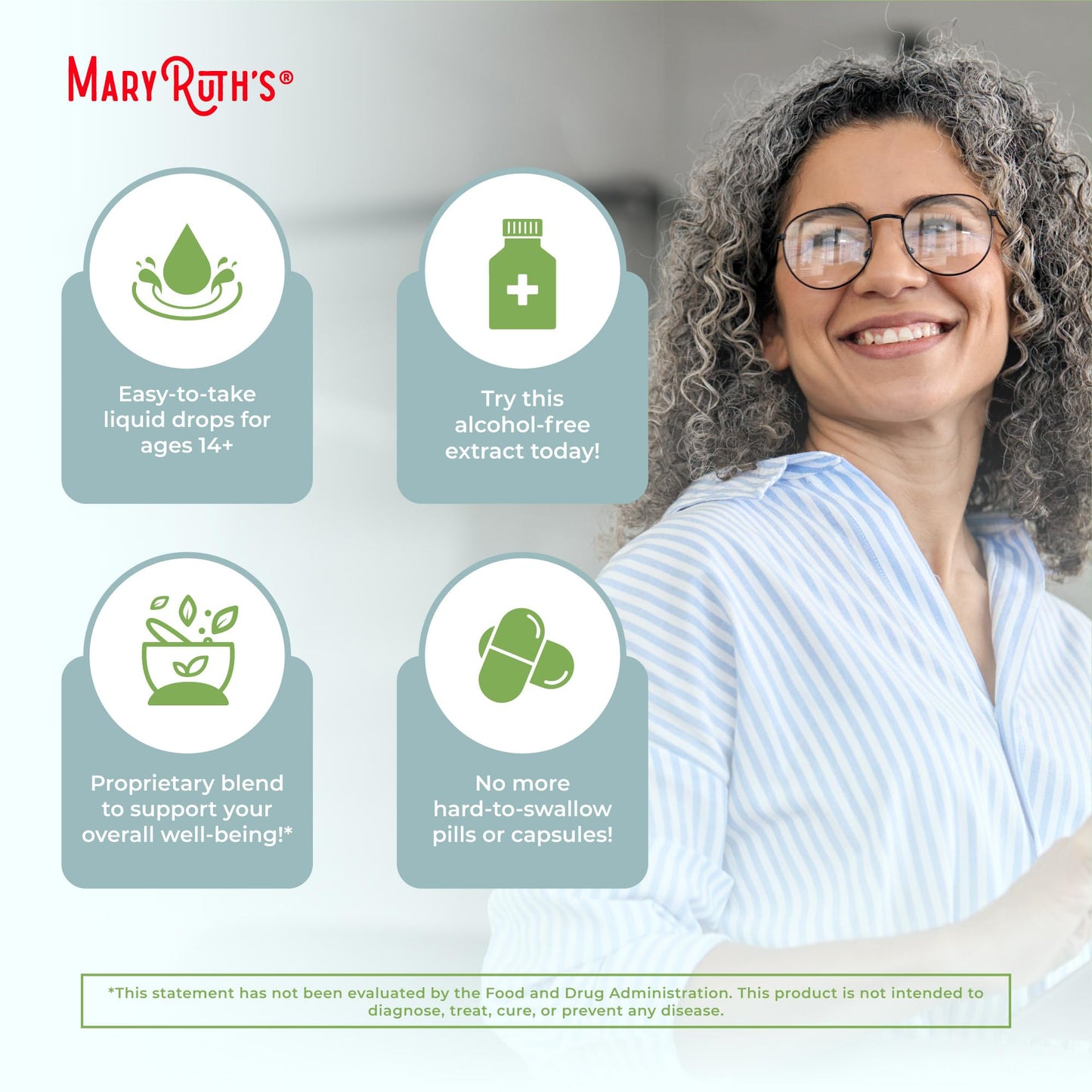 MARYRUTH'S Kids Focus & Attention Drops | USDA Organic Drops | Ginkgo Biloba | Rhodiola Root & Licorice Root | Adaptogenic | Calm | Vegan | Non-GMO | Gluten Free | 30 Servings