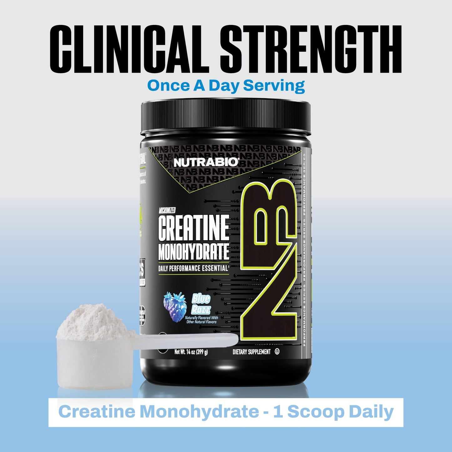 NutraBio Pure Micronized Creatine Monohydrate Powder Supplement, Unflavored, (300 g) - Supports Bulk Muscle Energy, Recovery, and Strength - HPLC Tested Creatine Powder Supplement for Men and Women