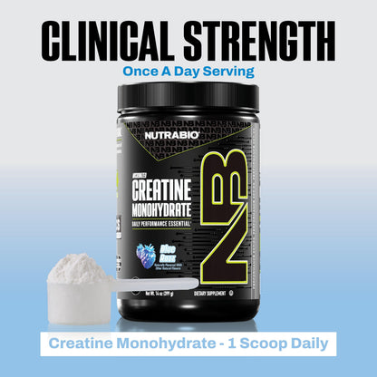 NutraBio Pure Micronized Creatine Monohydrate Powder Supplement, Unflavored, (300 g) - Supports Bulk Muscle Energy, Recovery, and Strength - HPLC Tested Creatine Powder Supplement for Men and Women