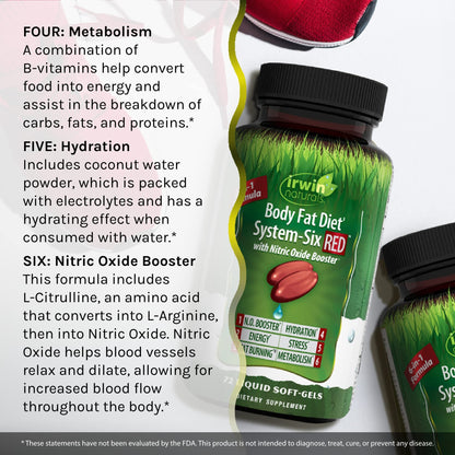 Irwin Naturals Body Fat Diet System-Six Red, 72 Softgels