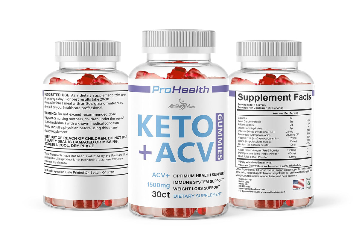 prohealth Keto acv Gummies - 1500mg Once a Day Keto, Strong Time Released Advanced