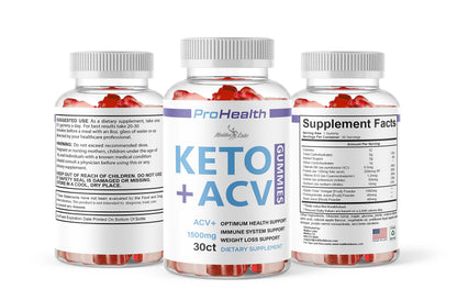 prohealth Keto acv Gummies - 1500mg Once a Day Keto, Strong Time Released Advanced