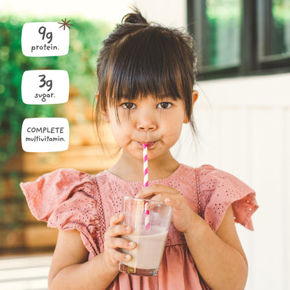 Nurished Mighty Chocolate Milk - Kids Daily Protein Powder Boosted with 2 Billion