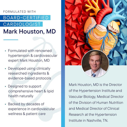 BIOTICS RESEARCH Cardio-Lipid™ - Professional-Grade Cardiovascular Support Formula - Featuring Red Yeast Rice, Phytosterols, Berberine, Garlic & Delta-Tocopherol - Formulated with Mark Houston, MD