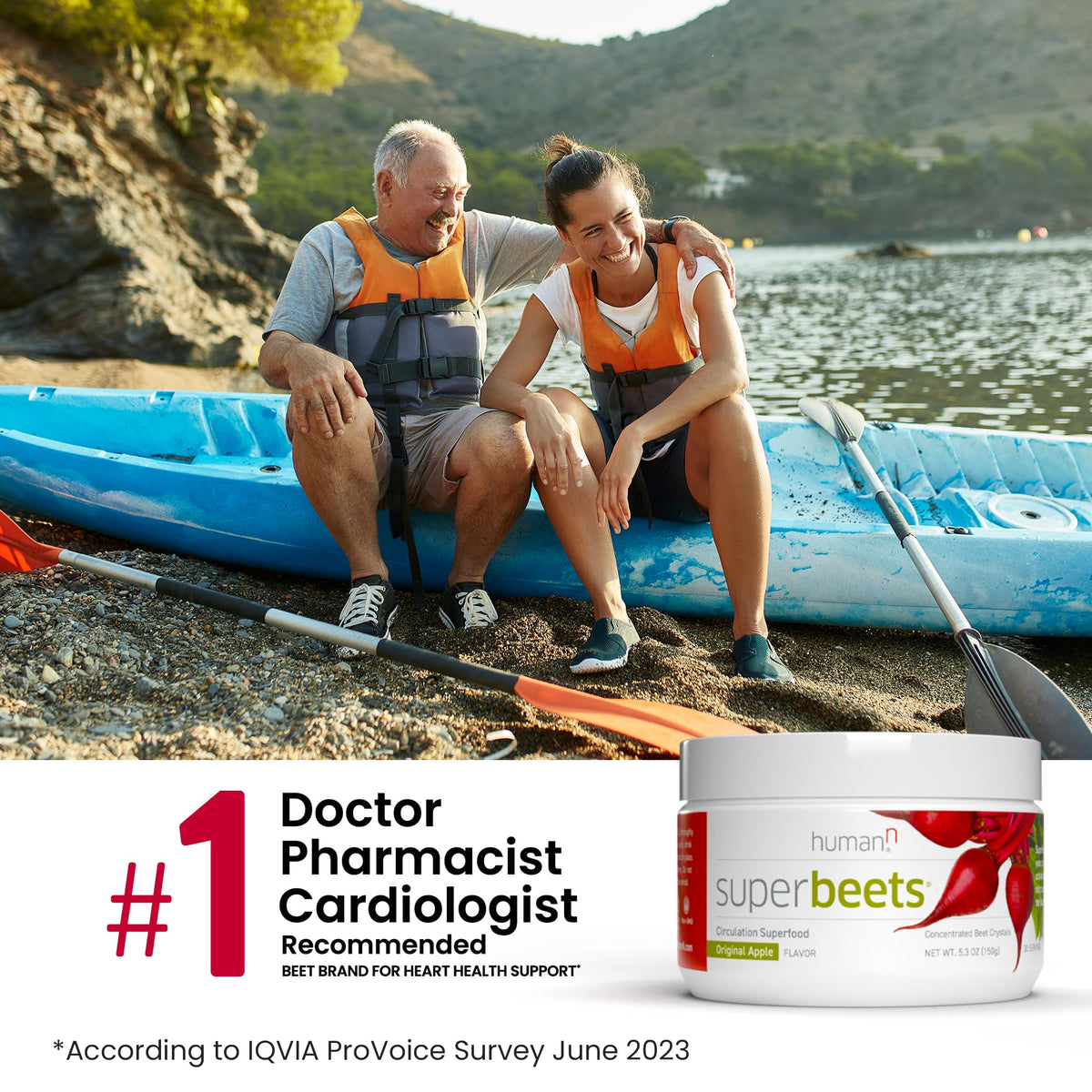 HumanN SuperBeets Original Apple - Beet Root Powder - Nitric Oxide Boost for Blood