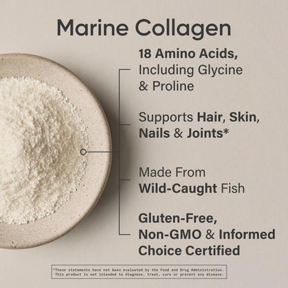 Sports Research Marine Collagen Peptides Powder - Sourced from Wild-Caught Fish, Pescatarian Friendly, Keto Certified & Non-GMO Tested - Easy to Mix in Water or Juice! (34 Servings)