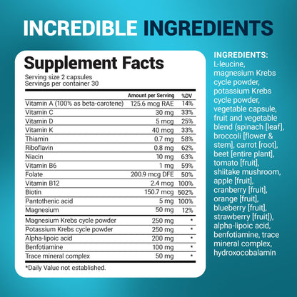 Dr. Berg Whole Food Multivitamin with Minerals - Daily Multivitamin for Men and Women - Includes Premium Whole Food Fruits and Vegetable Blend with Folate, Alpha-lipoic Acid and More - 60 Capsules
