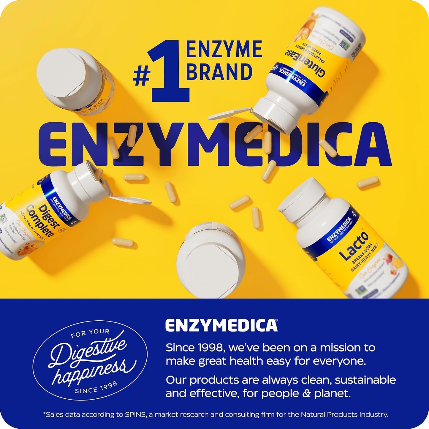 Enzymedica VeggieGest - Digestive Enzyme Supplement for Women & Men, Enzymes for Digestion & Gut Health Support, Support for Vegetarian/Vegan Diets, Helps Gas & Bloating, Gluten Free - 90 Caps