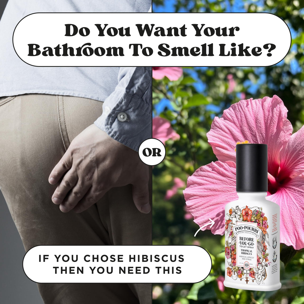 Poo-Pourri Before-You-Go Toilet Spray, Tropical Hibiscus, 2 Fl Oz - Hibiscus, Apricot and Citrus