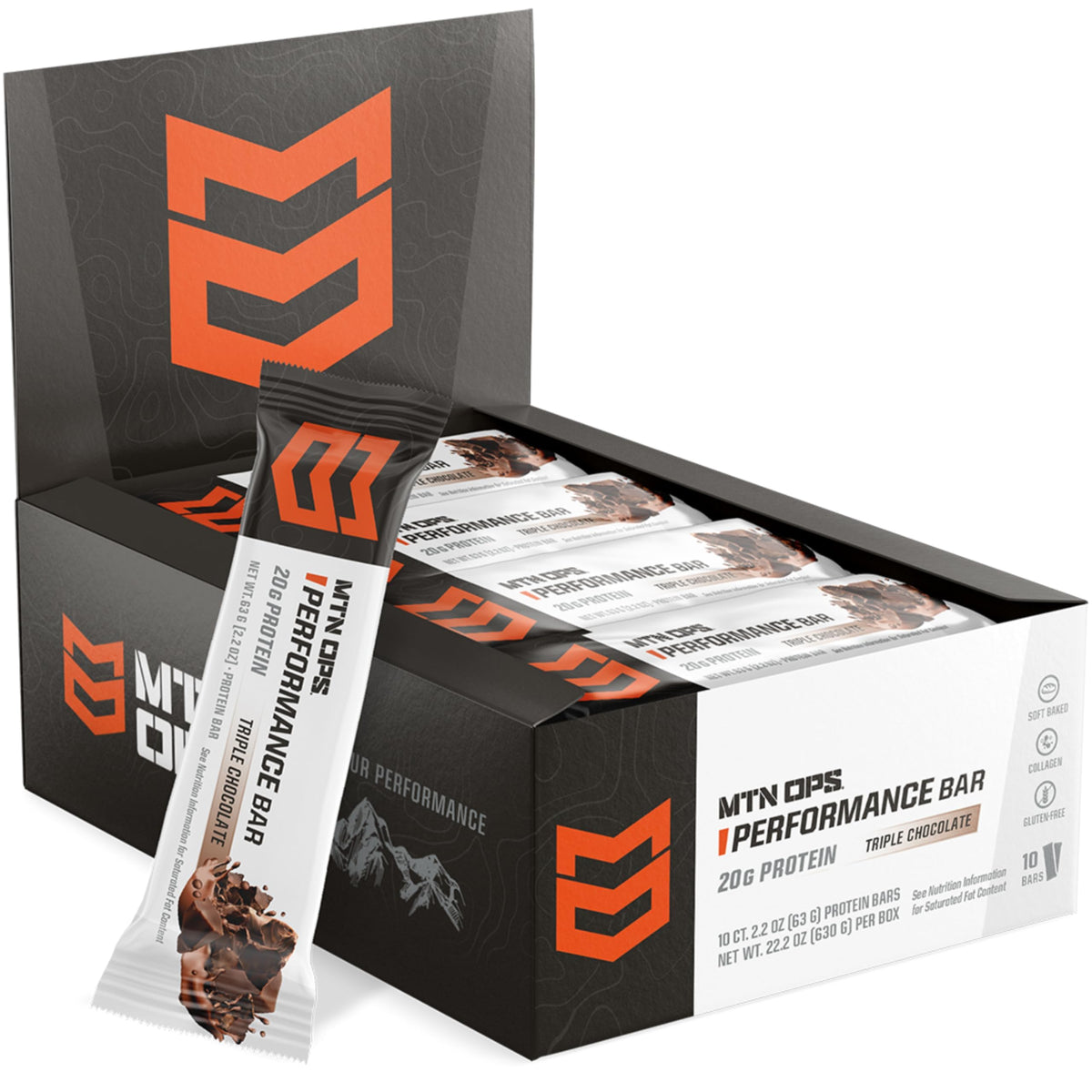 MTN OPS Performance High Protein Bars, Caramel Crunch
