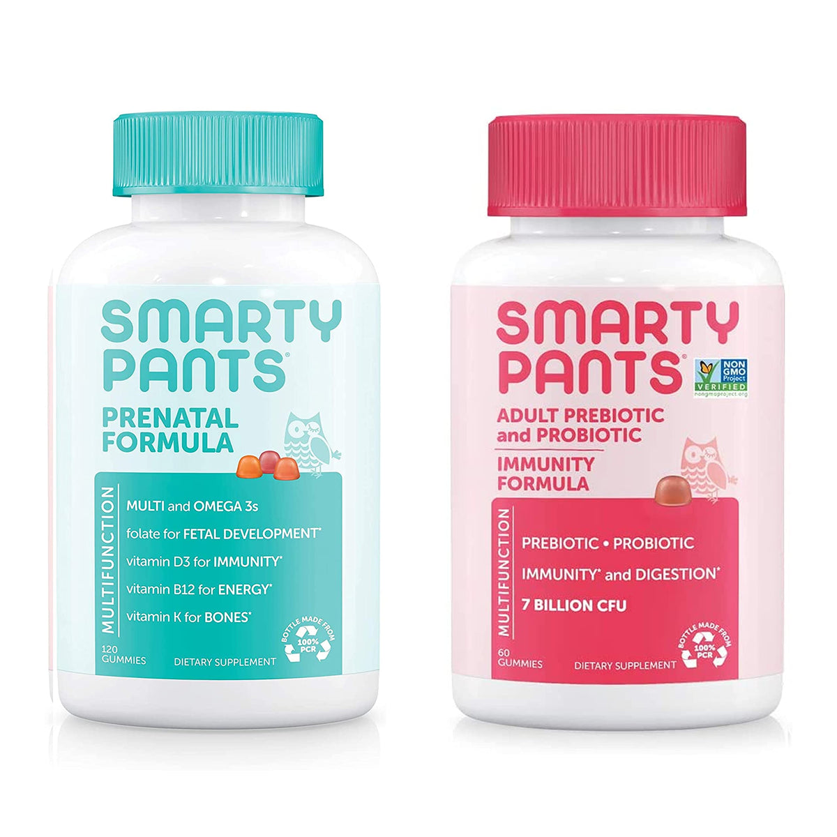 SmartyPants Prenatal Multivitamins and Probiotic Immunity Bundle: Omega 3 Fish Oil 