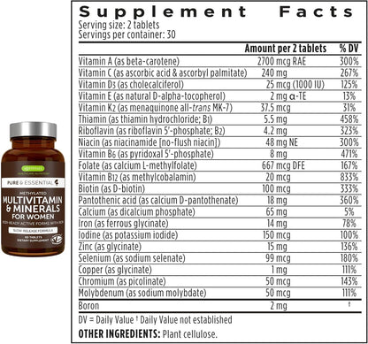 Multivitamin & Minerals for Women + Astaxanthin Complex Vegan Bundle, Sustained Release Advanced Multivitamin with Iron + Natural 4 mg H. Pluvialis Astaxanthin, by Igennus