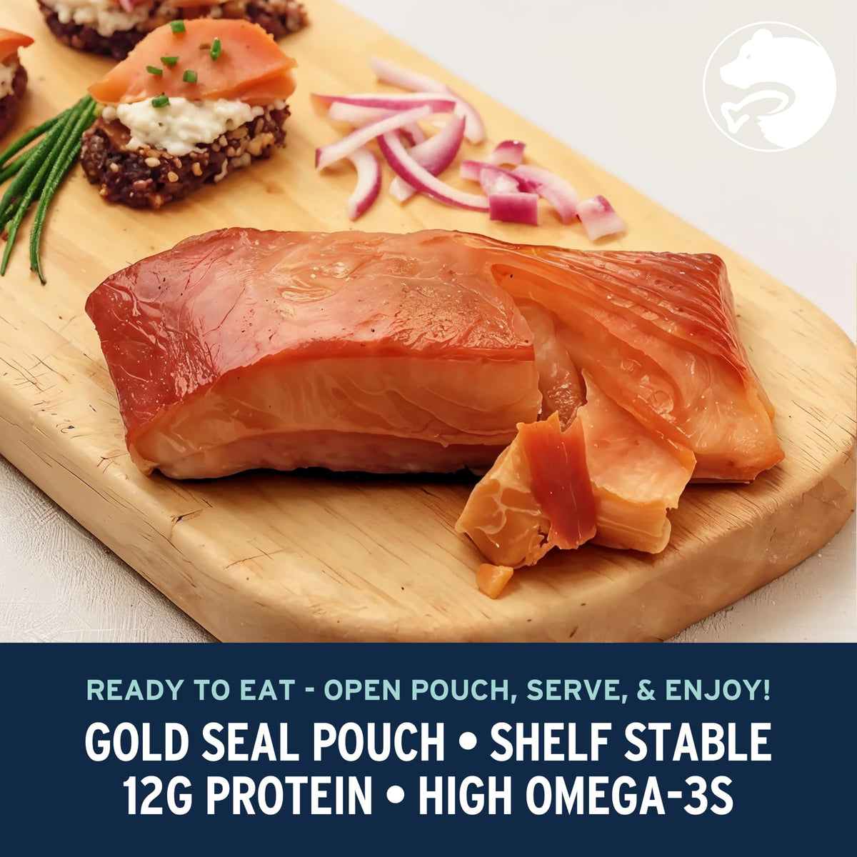SeaBear Smoked Salmon Trio 18oz (3 x 6oz) Fillets Gift Box – Wild Alaska Sockeye, Wild Pink & Coho Fillets, Shelf Stable, Ready to Eat, 18 Ounce (3 x 6 Ounce) Filets