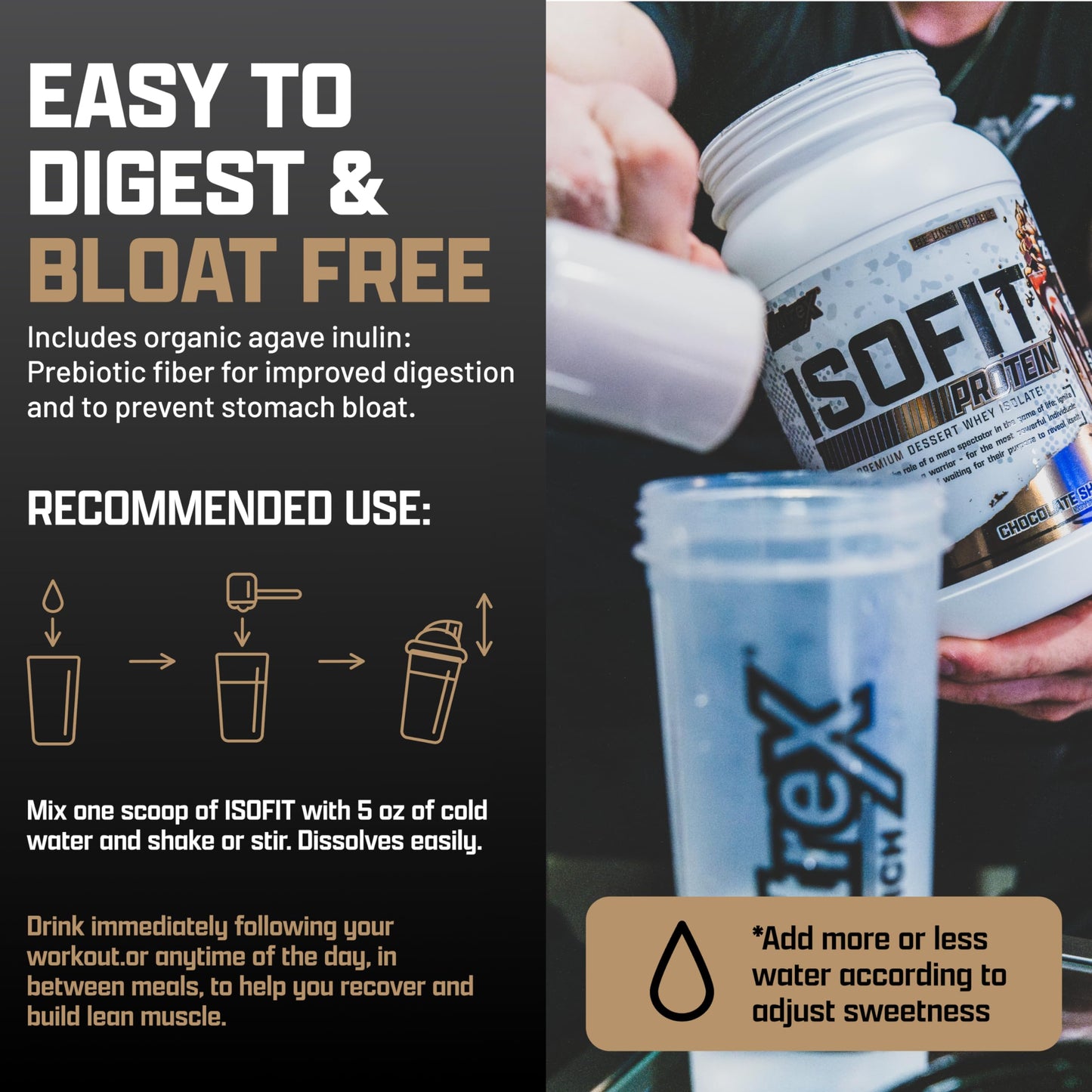 Nutrex Research IsoFit Whey Protein Powder Instantized 100% Whey Protein Isolate (30 Servings (Pack of 1), Vanilla Bean Ice Cream)