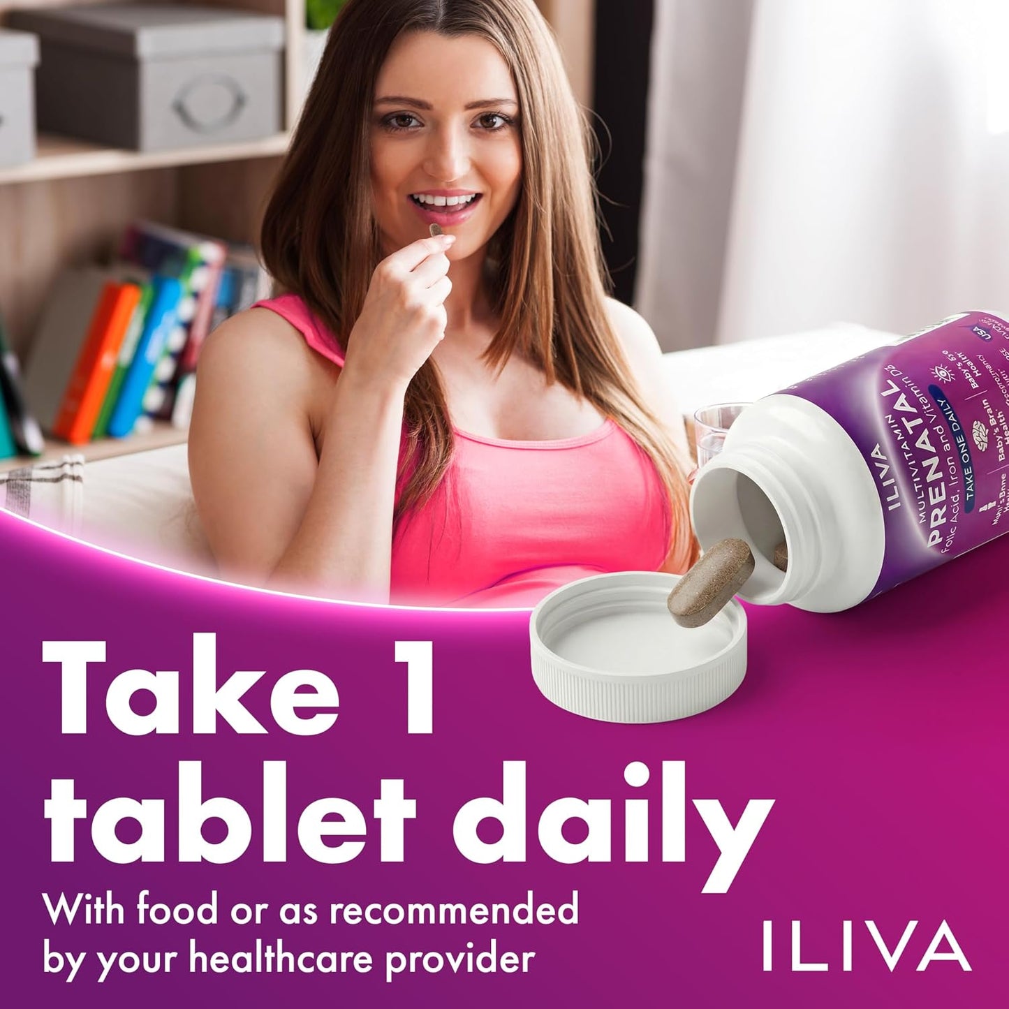 by INDICAID Prenatal Vitamins for Women- Sophisticated Folate and 18 Vitamins and Minerals for Neural Tube Support & Fetal Brain Development, Gluten-Free, Dairy-Free & Soy-Free - 30 Servings