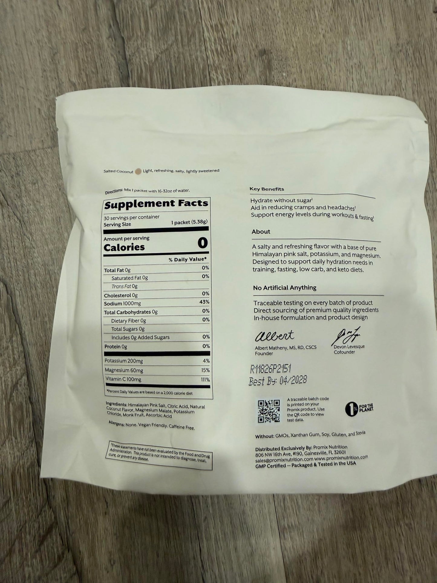 ProMix Nutrition Electrolytes Powder Hydration Packets - Himalayan Pink Salt, Magnesium, Potassium, Vitamin C - Salted Watermelon, Lightly Sweetened - 30 Servings (Pack of 30)