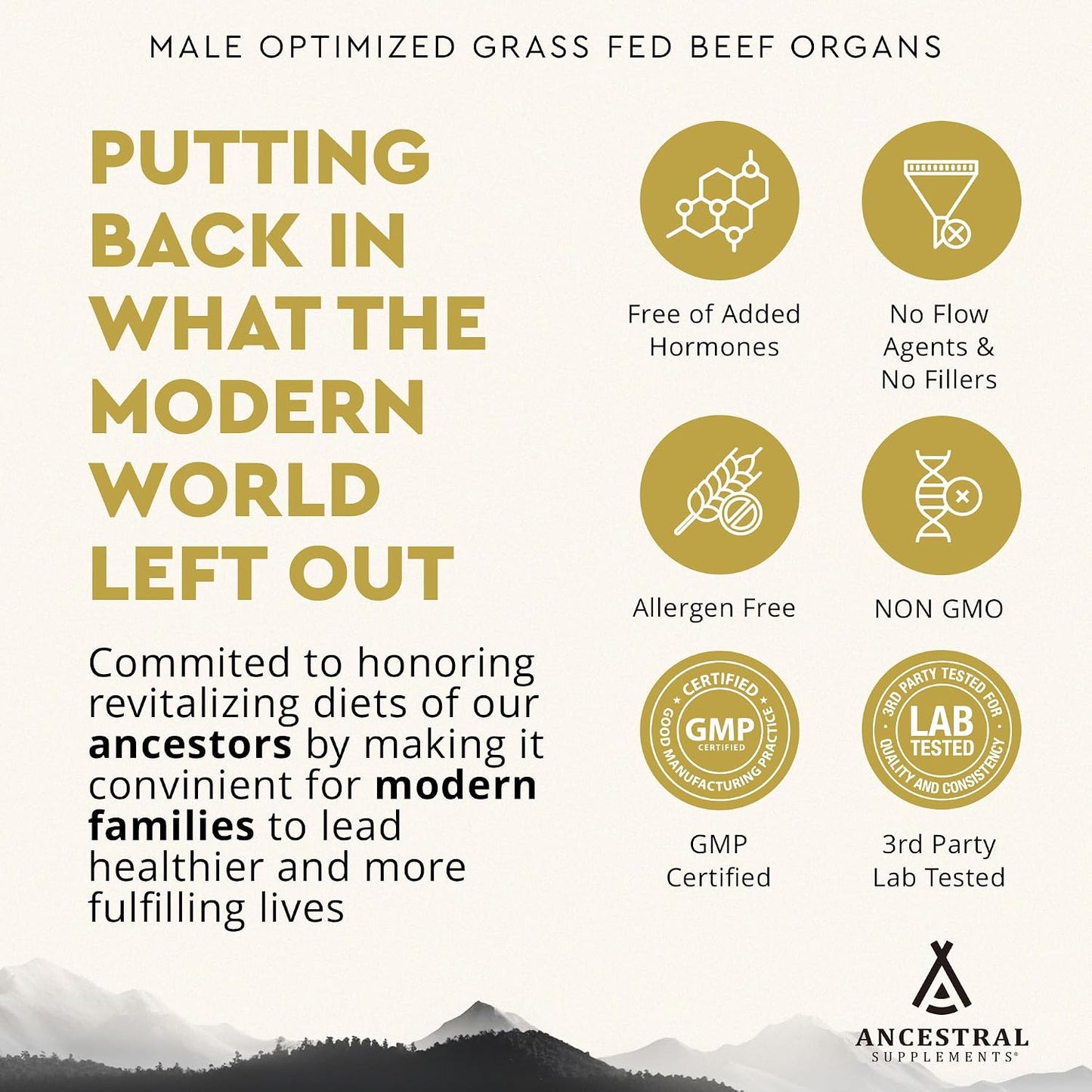 Ancestral Supplements FEM & Mofo Bundle – His & Hers Grass Fed Organ Supplements – Supports Hormone Balance, Energy, Vitality & Wellness – Pasture Raised Beef Organ Multivitamin for Men & Women
