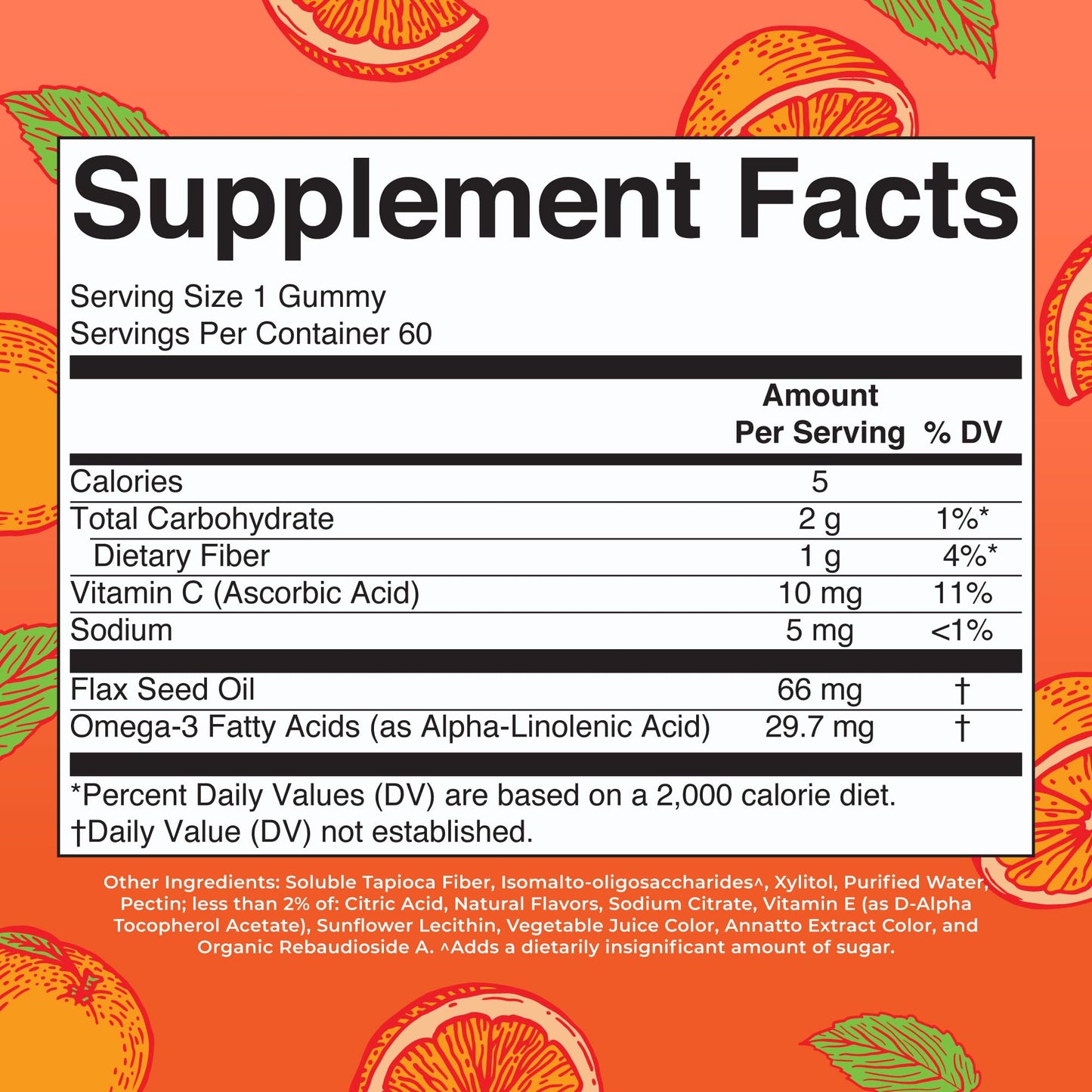 MARYRUTH'S Vegan Omega 3 Gummies for Kids 4 2 Month Supply | Sugar Free | Omega 3 Supplement with Vitamin C | Flaxseed Oil | Immune Support | Essential Nutrient ALA | No Fish Taste | 60 Count