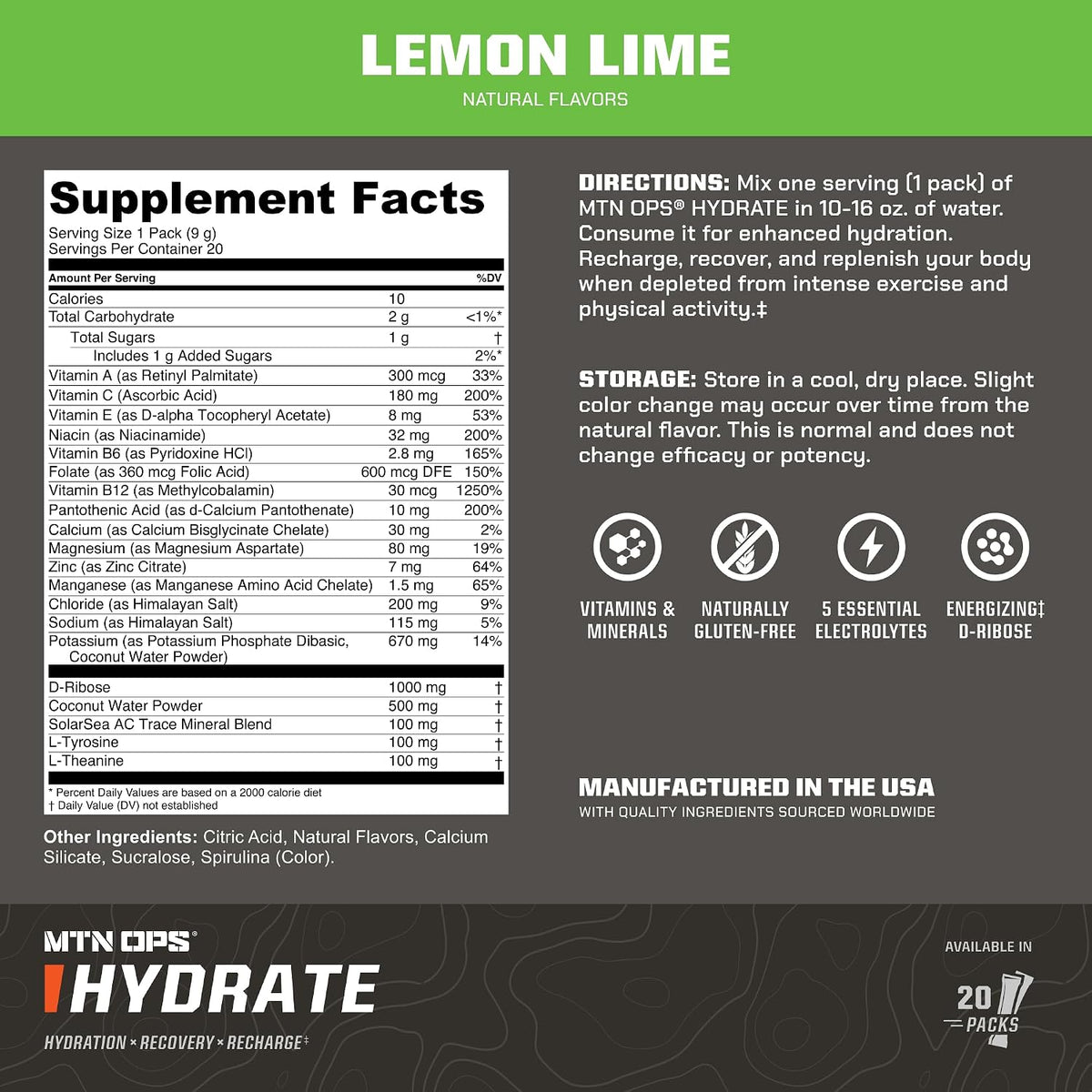 MTN OPS Hydrate Lemon Lime + Lemonade Bundle