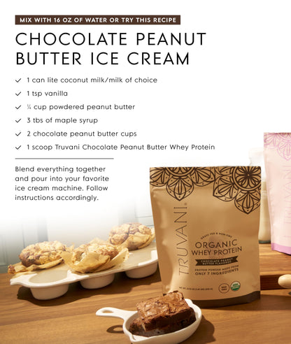 Truvani Organic Whey Protein Powder | Vanilla | 20 Servings | 20g Grass Fed Whey Protein | USDA Organic & Non-GMO | Gluten Free | No Gums, No Soy, No Stevia, No Added Sugars