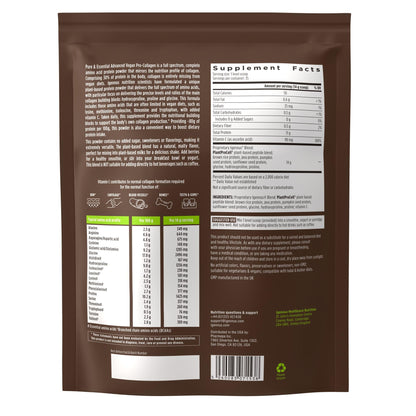 Igennus Vegan Collagen Peptide Powder, Enhanced with Glycine, Proline & Hydroxyproline & Cofactor Vitamin C, Non GMO, Complete Vegetarian Plant Based Collagen Powder Booster, 35 Servings