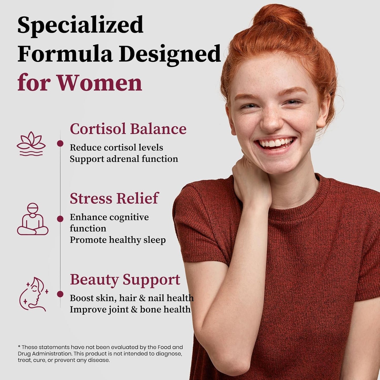 Migcopat Cortisol Supplements for Women 120 Capsules Bundle Liposomal Lymphatic Drainage Drops 2 fl oz