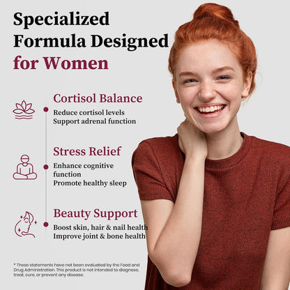 Migcopat Cortisol Supplements for Women 120 Capsules Bundle Liposomal Lymphatic Drainage Drops 2 fl oz