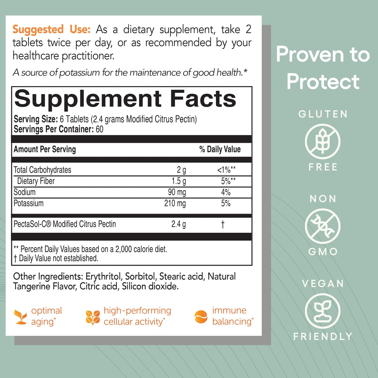 PectaSol Modified Citrus Pectin – 270 Capsules – Total-Body Health Supplement to Support the Heart, Immune System, Inflammation Response & Healthy Aging + Maintain Healthy Galectin-3 Levels