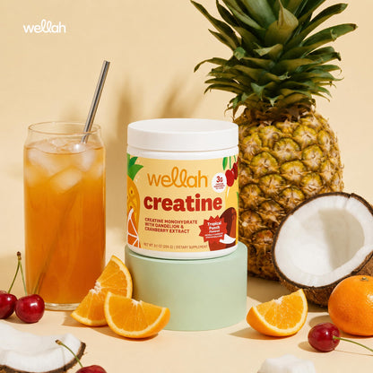 Wellah Creatine for Women - Creatine Monohydrate with Dandelion & Cranberry Extract (50 Servings, Strawberry Lemonade) | Creatine Monohydrate with Dandelion & Cranberry Extract
