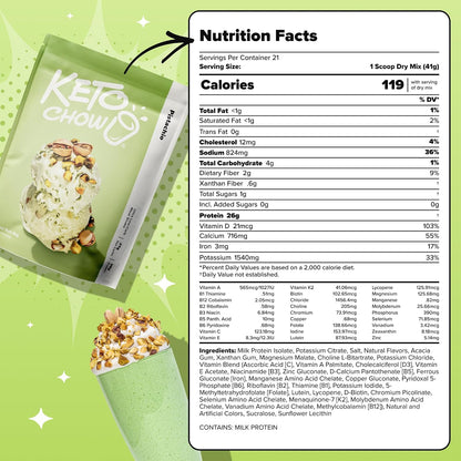 Keto Chow Chocolate Meal Replacement Shake Powder, 21 Meals