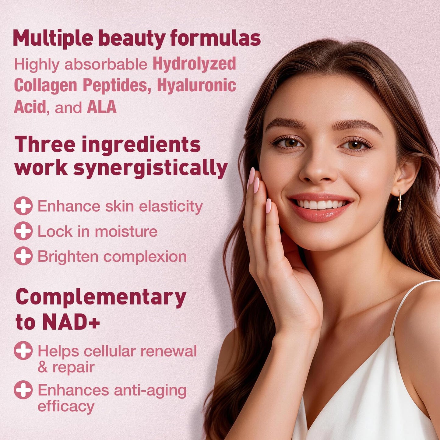 Totaria NAD+ Supplement for Women - NAD Trans-Resveratrol Supplement with Magnesium,CoQ10,PQQ, Ashwagandha,Collagen Peptide - NMN & NMNH Alternative - Cellular Renewal & Energy - 120 Capsules